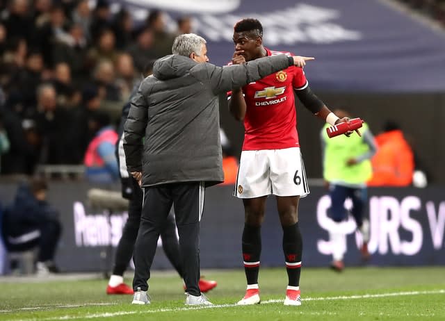 Jose Mourinho, left, dropped Paul Pogba, right, towards the end of his reign