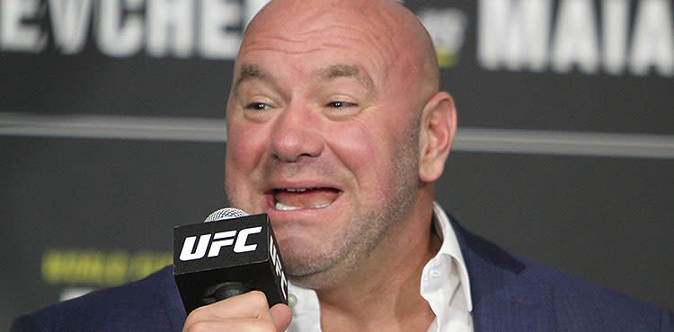 Dana White at UFC 255 post-fight