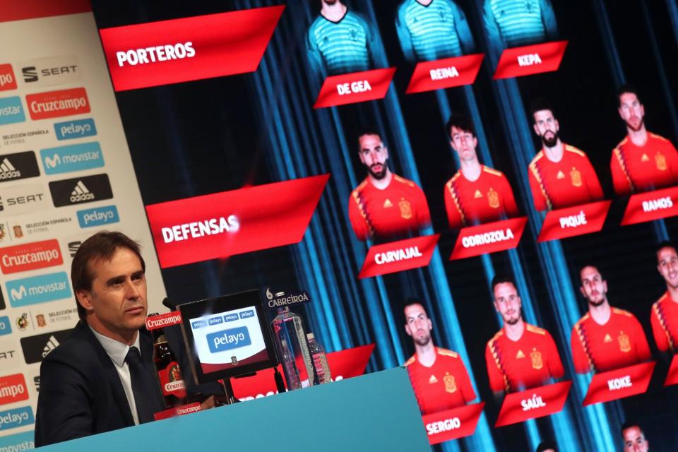 Selection | Lopetegui announced his 23-man World Cup squad on Monday: REUTERS