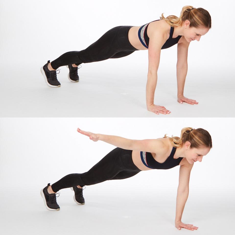 Plank with Lateral Arm Raise