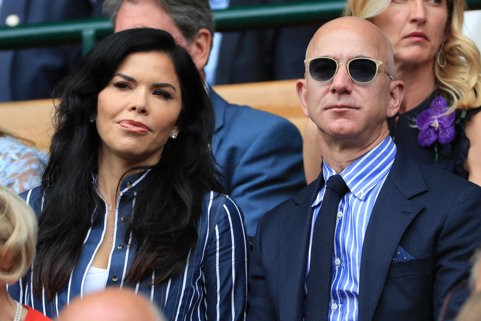 In February 2019, Bezos published a blog post alleging that National Enquirer publisher American Media, Inc. had attempted blackmail and extortion in connection with his alleged affair with Lauren Sánchez. Bezos rumoured girlfriend Lauren Wendy Sánchez is an Emmy Award-nominated American news anchor, entertainment reporter, media personality, actress, producer, pilot and entrepreneur.