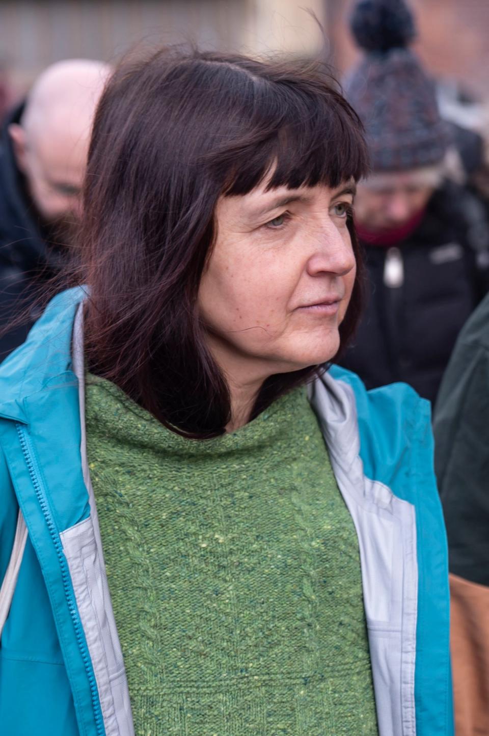 Just Stop Oil activist Margaret Reid outside Sheffield Magistrates' Court in January (PA)