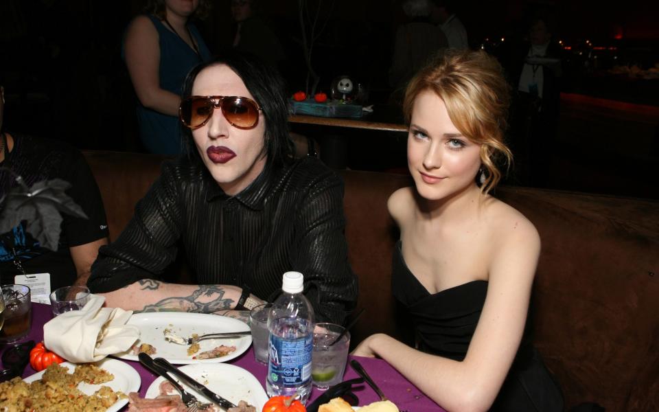 Marilyn Manson with Evan Rachel Wood - Eric Charbonneau/WireImage for Disney Pictures