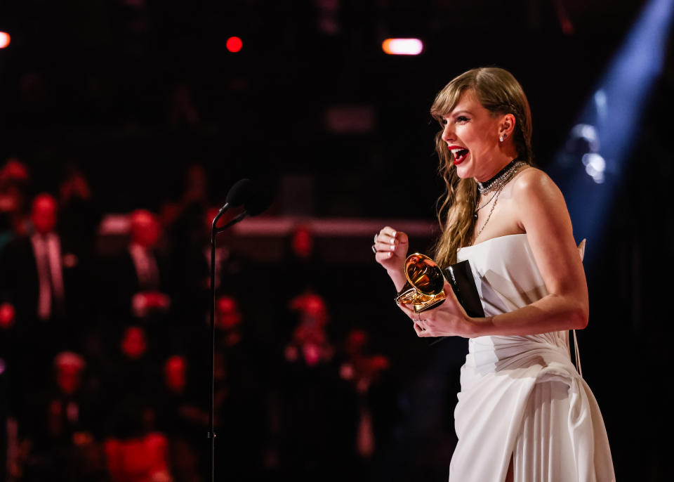 Taylor Swift en los GRAMMY 2024. (Photo by John Shearer/Getty Images for The Recording Academy)