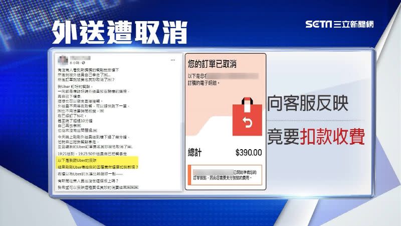 民眾表示隨即向客服反映，第一時間外送平台卻還要求他付費。