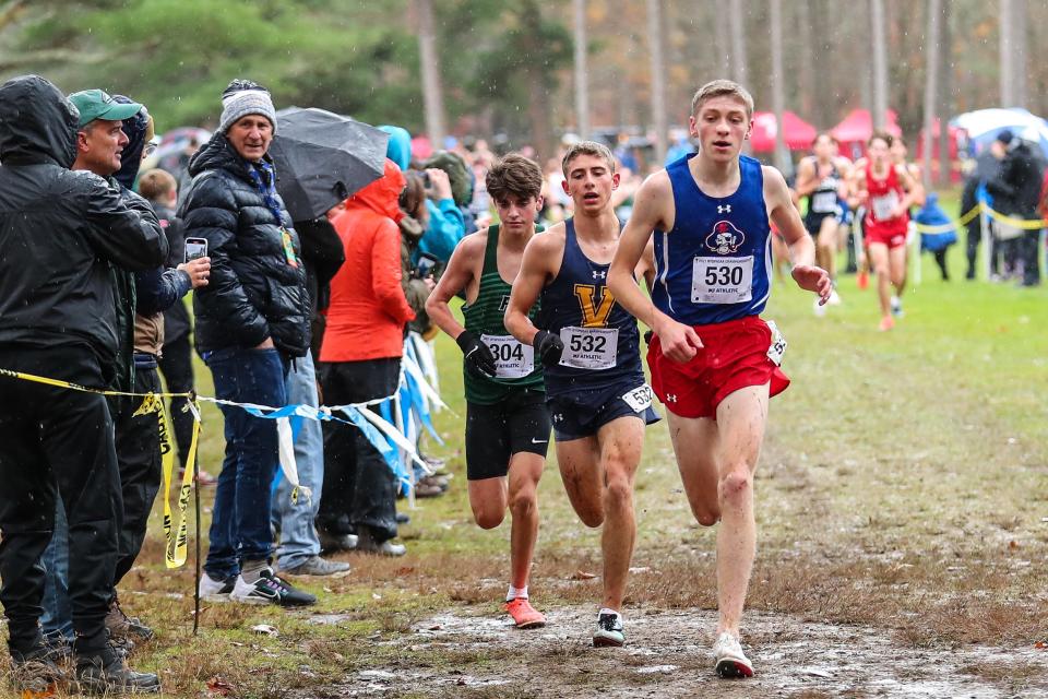 John Farrell of Fairport finished sixth in the boys Class A race.