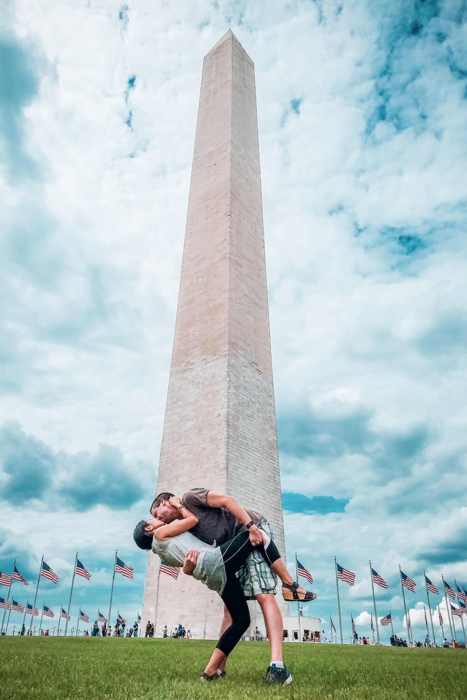 <p>The Switzers at the Washington Monument in Washington, D.C. (Caters News) </p>