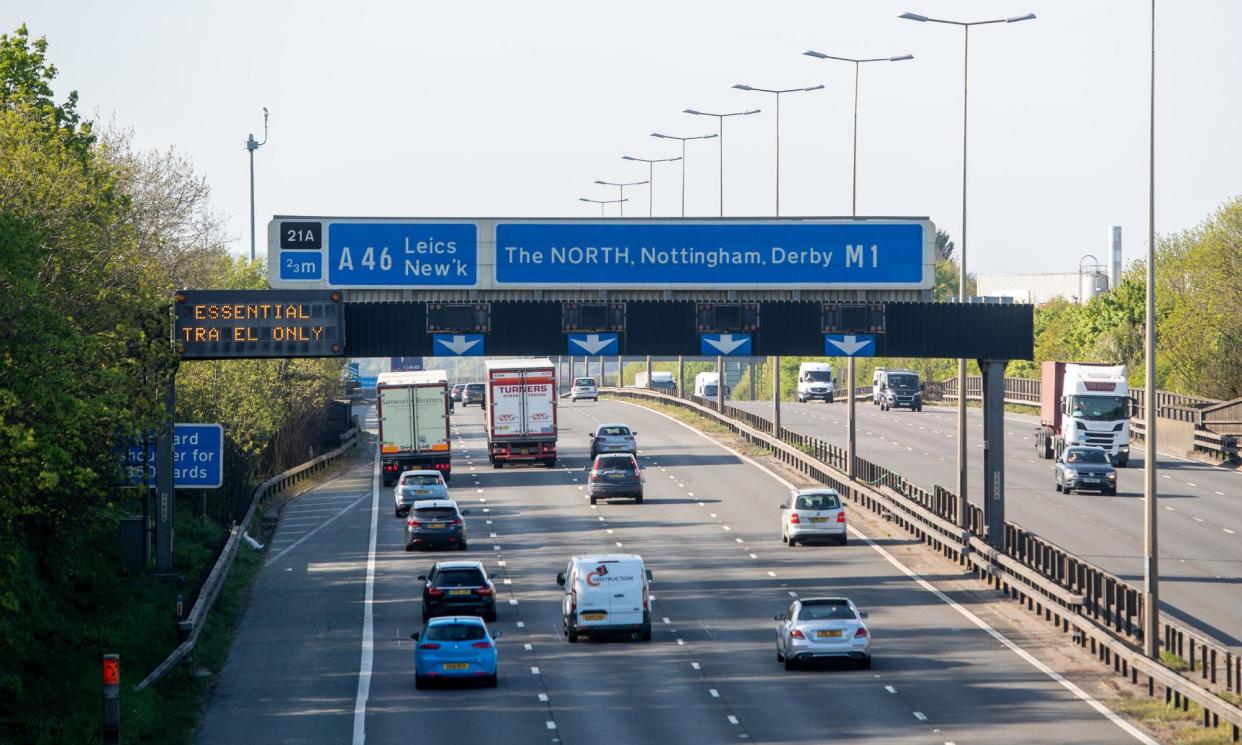 <span>The incident happened on the M1 in March 2023.</span><span>Photograph: Joe Giddens/PA</span>