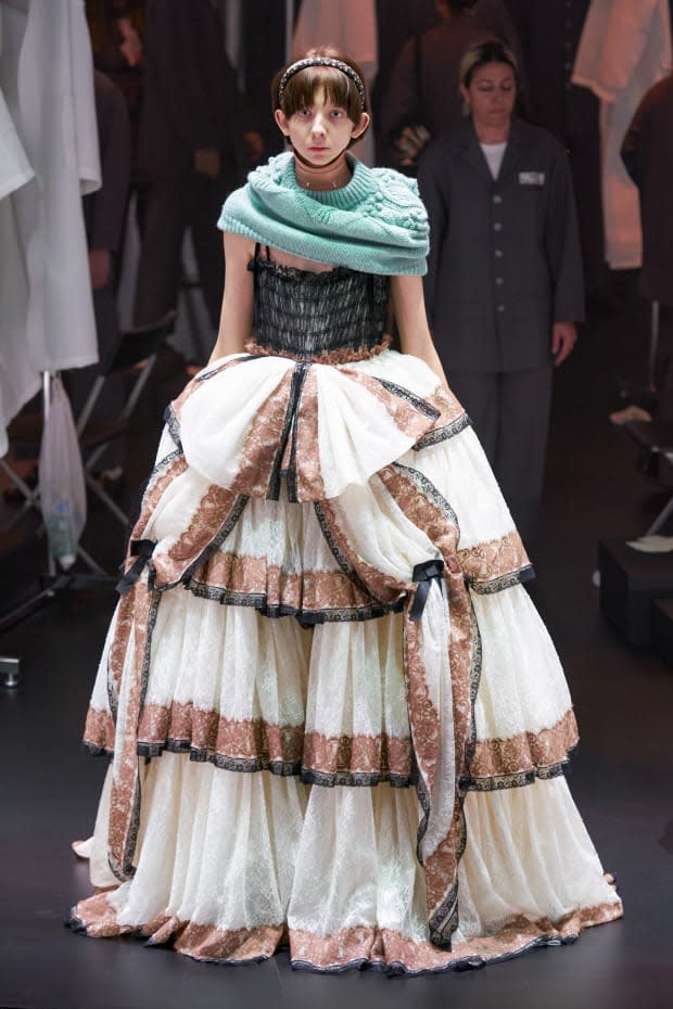 <p>A look from the Gucci Fall 2020 Collection. Photo: Imaxtree</p>