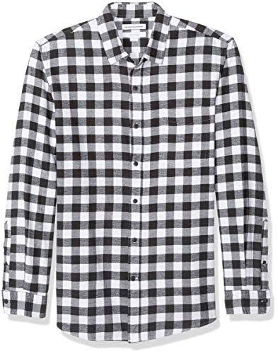 5) Amazon Essentials Men's Slim-Fit Plaid Flannel Shirt