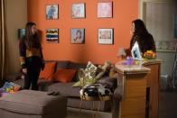 <p>Stacey has crossed the line by phoning Alfie and quizzing him over Kat's mysterious lack of contact with her family.</p>