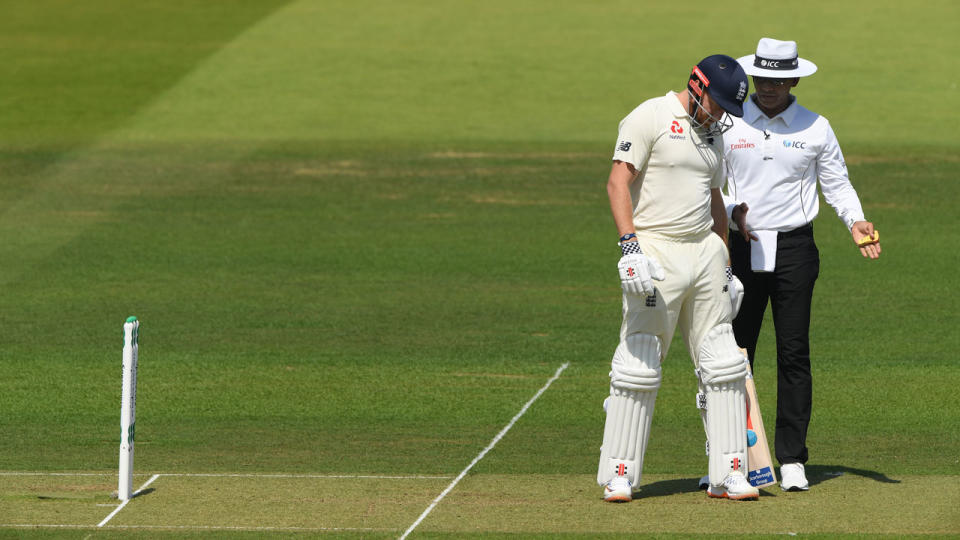 Jonny Bairstow was warned by the umpire on his first ball against Ireland. Pic: Getty