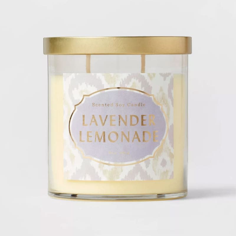 Clear Glass Lavender Lemonade Lidded Jar Candle Pale Yellow - Opalhouse