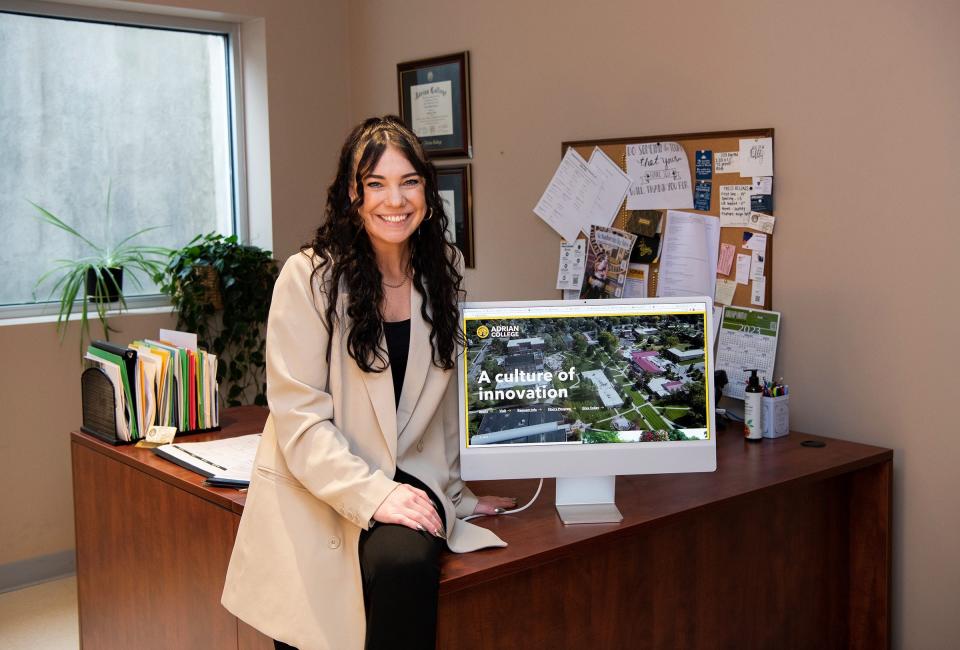 Adrian College's Marketing Director Claire Simpson, a 2014 alumna from AC, tackled a project of updating the college's website when she was promoted to marketing director in April 2022. A new, secure and interactive website for Adrian College was officially launched in January.