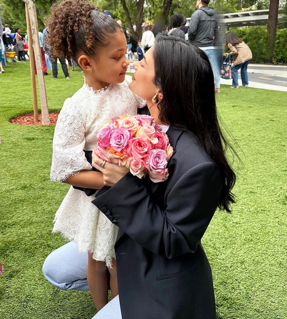 Kylie Jenner poses for a photo with her daughter, Stormi, on Instagram. (@kyliejenner via Instagram)