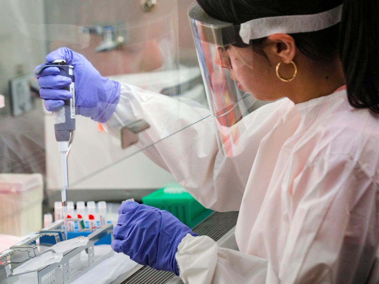 covid scientist lab coronavirus testing samples