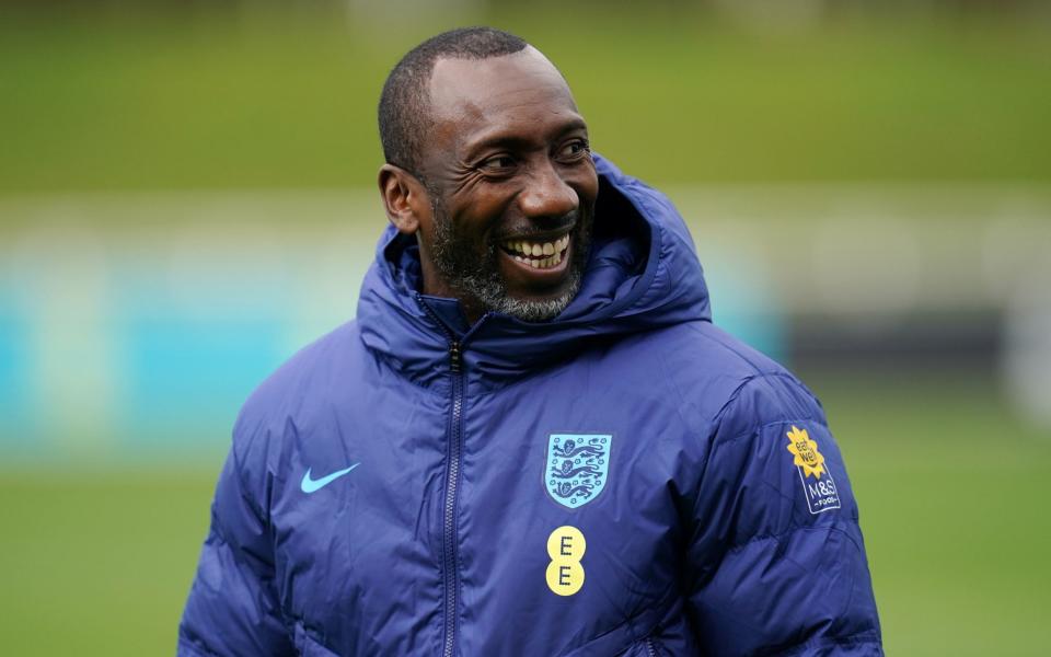Jimmy Floyd Hasselbaink at St George's Park - Jimmy Floyd Hasselbaink was last seen on TV but this is why England hired him - PA/Nick Potts