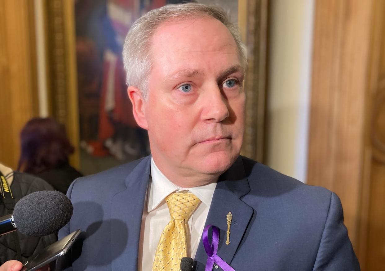 Government House leader Glen Savoie accused Liberals and Greens of dragging out discussion on the bill and engaging in 'personal attacks.' (Jacques Poitras/CBC News - image credit)