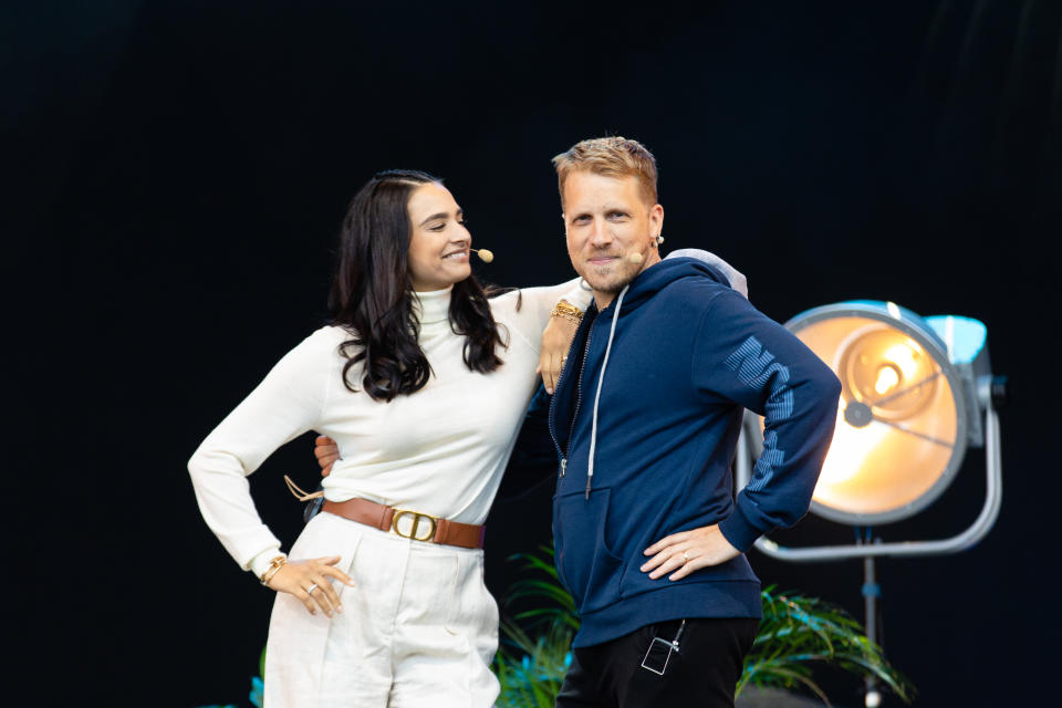 Aufnahme aus besseren Zeiten: Amira und Oliver Pocher beim BonnLive Kulturgarten Open Air Festival im August 2021 in Bonn. (Photo by Joshua Sammer/Redferns)