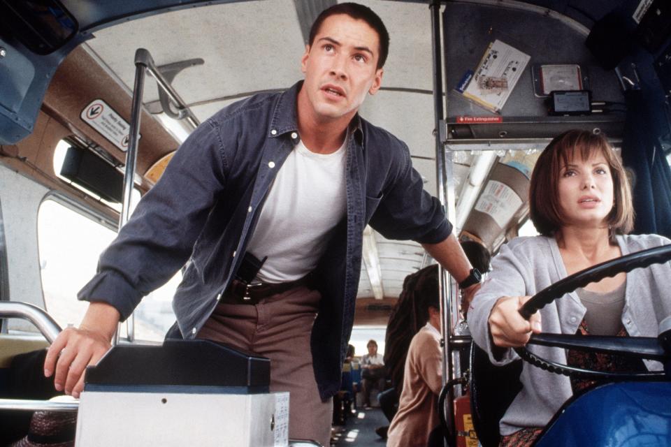 Keanu Reeves and Sandra Bullock in Speed (Credit: Fox)