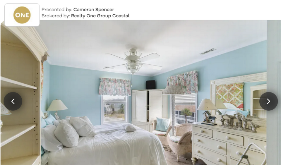 Bedroom Screen grab from Realtor