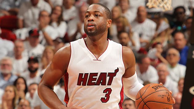 Wade was huge down the stretch for Miami. Source: Getty