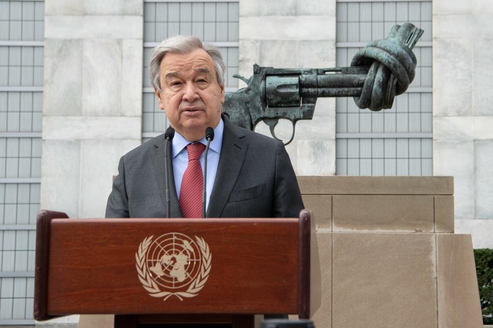 聯合國秘書長古特瑞斯（Antonio Guterres）將在下週進行一連串的訪問各國，從土耳其、莫斯科，最後到烏克蘭。   圖：翻攝自古特瑞斯推特