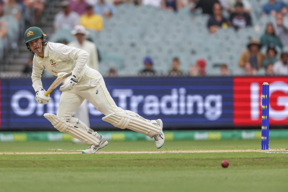 Australia's Alex Carey bats during the second cricket test between South Africa and Australia at the Melbourne Cricket Ground, Australia, Wednesday, Dec. 28, 2022. (AP Photo/Asanka Brendon Ratnayake)