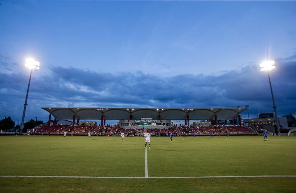 The Louisville Cardinals hosted the Kentucky Wildcats in a top-25 men's soccer matchup at Dr. Mark and Cindy Lynn Stadium on Tuesday, Sept. 5, 2023