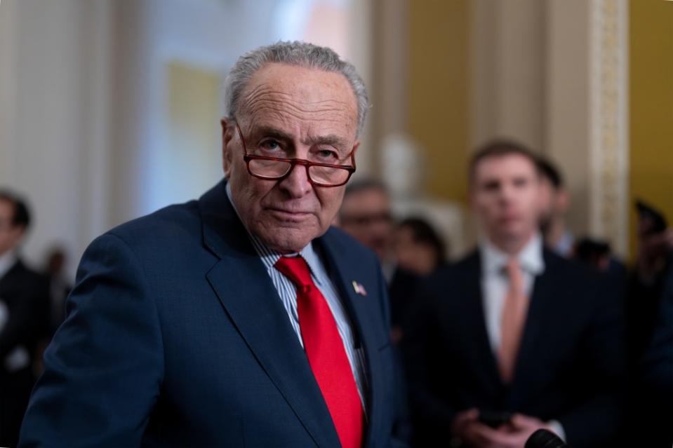 Senate Majority Leader Chuck Schumer has remained noncommittal about a potential vote on the TikTok bill. AP