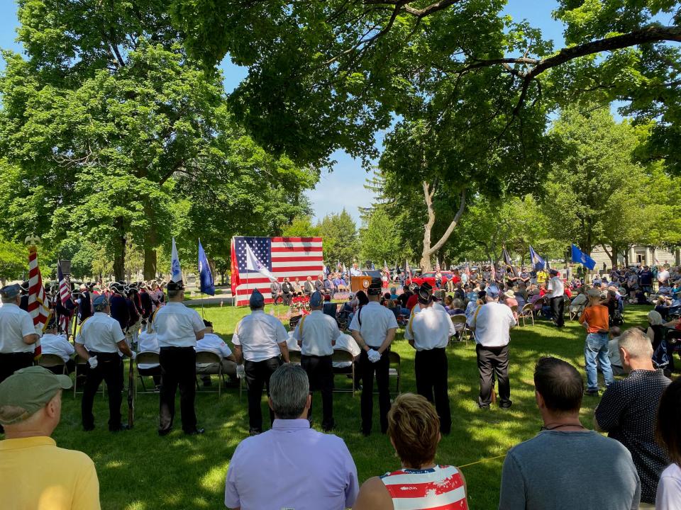 Tecumseh's 2022 Memorial Day ceremony Monday at Brookside Cemetery had a large turnout.