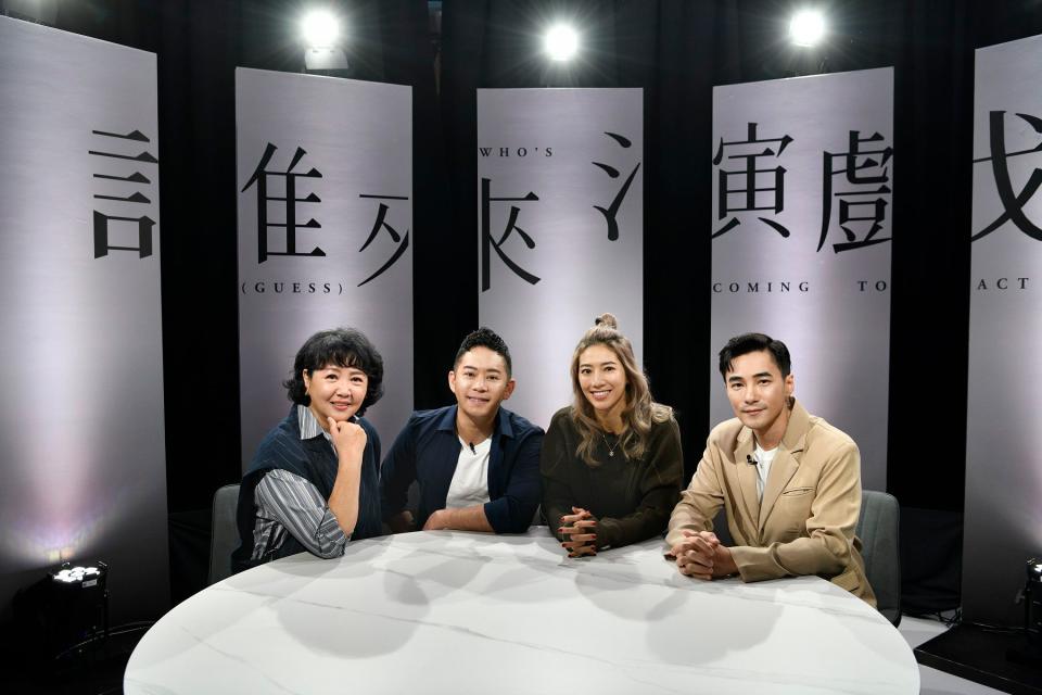 是元介（右起）、瑞瑪席丹及Junior一起接受王琄訪問，分享演員的心路歷程。