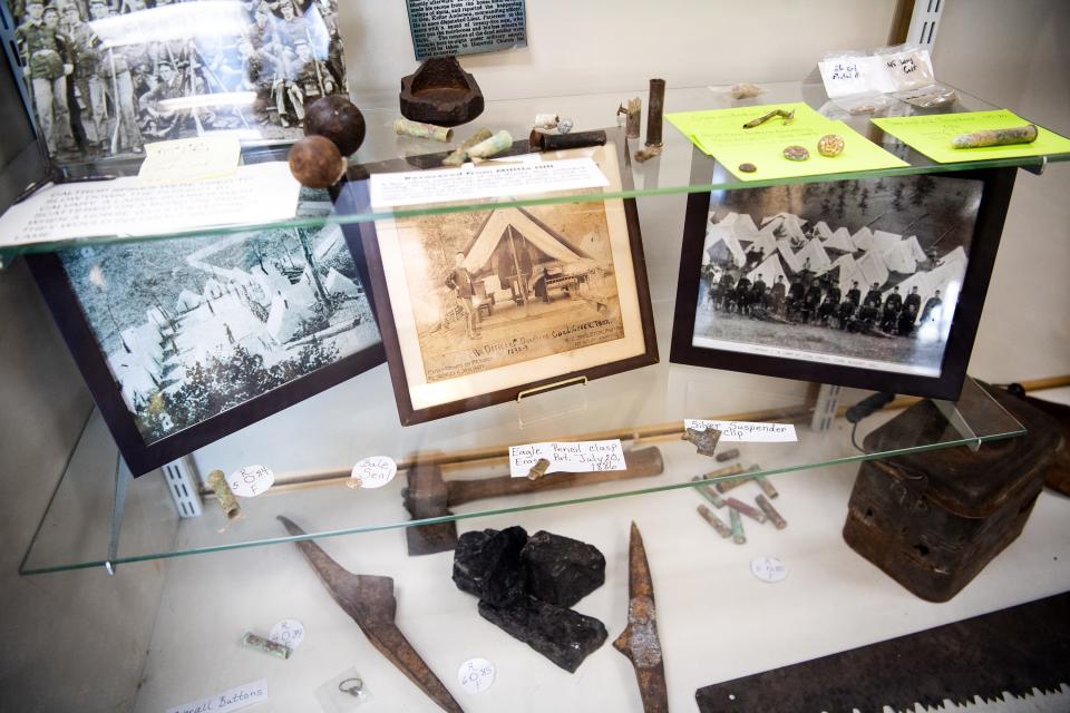 Various photos and artifacts on display inside the Coal Creek Miners Museum located on 201 Main Street in Rocky Top, Tenn., on Friday, Sept. 22, 2023.