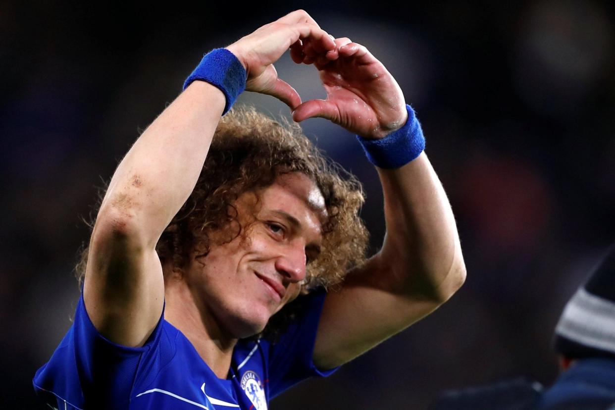 Luiz scored the crucial second in Chelsea's 2-0 win over Manchester City on Saturday night: REUTERS