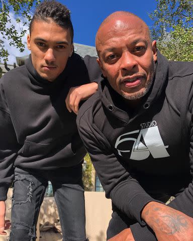 <p>Dr. Dre Instagram</p> Dr. Dre and Tyler Young.