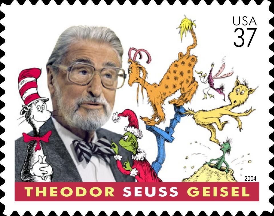 March 2 marks Dr. Seuss Day. 
(Children's author Theodor Dr. Seuss Geisel appeared on a U.S. postage stamp.)