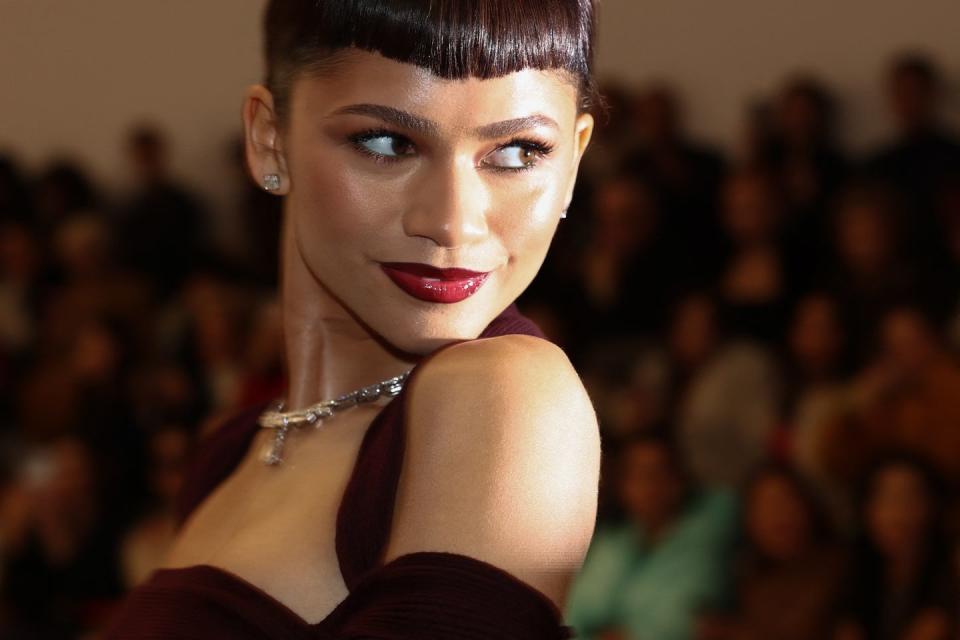 zendaya at fendi's haute couture show