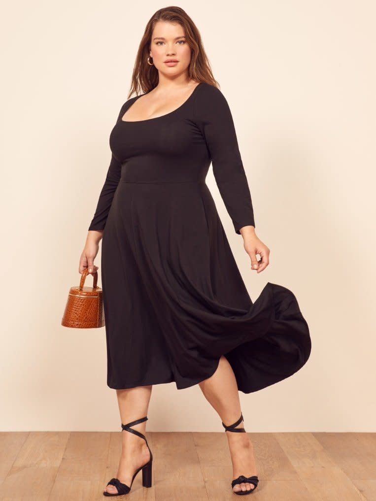 Available in sizes 1X to 3X. <strong><a href="https://fave.co/2Wv9uVO" target="_blank" rel="noopener noreferrer">Get it at Reformation, $118</a></strong>.