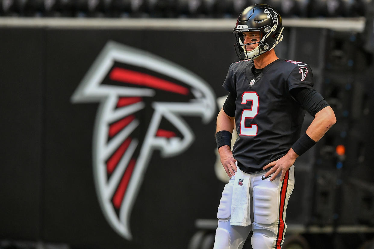 Matt Ryan officially retired from the NFL on Monday with a message to Falcons fans.  (Photo by Rich von Biberstein/Icon Sportswire via Getty Images)