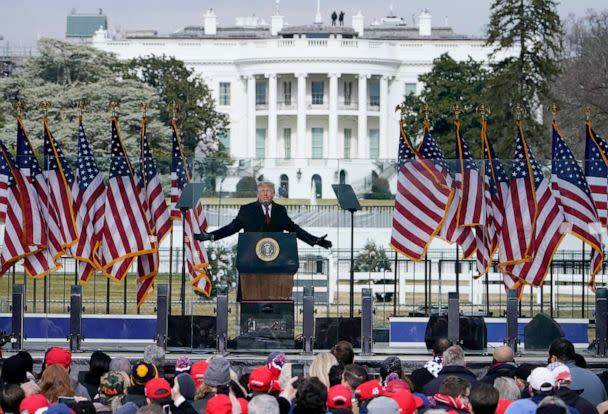 PHOTO: President Donald Trump speaks at a rally, Jan. 6, 2021, in Washington. D.C. (Jacquelyn Martin/AP, FILE)