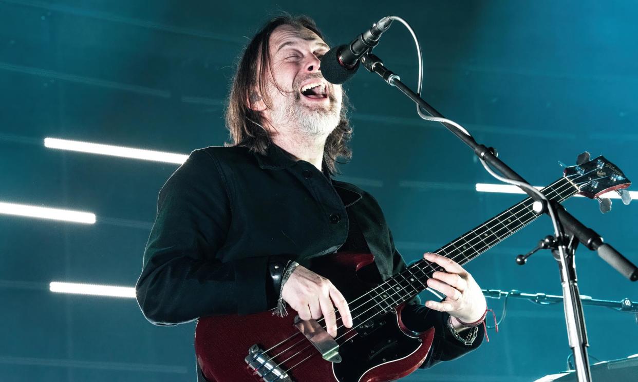 <span>At ease … the Smile’s Thom Yorke at Eventim Apollo, London. </span><span>Photograph: Sonja Horsman/the Guardian</span>