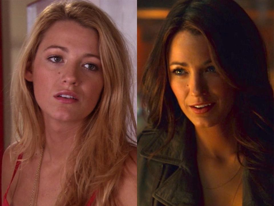 On the left: Blake Lively as Serena van der Woodsen on season three of "Gossip Girl." On the right: Lively as Carol Ferris in "Green Lantern."