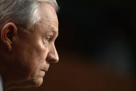 <p>Attorney General Jeff Sessions testifies during a US Senate Select Committee on Intelligence hearing on Capitol Hill in Washington, DC, June 13, 2017. (Photo: Brendan Smialowski/AFP/Getty Images) </p>