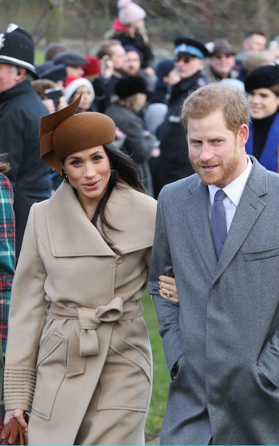 Meghan Markle and Prince Harry arrive at St. Mary Magdalene Church in Sandringham, England, for Christmas services - Getty Images Europe