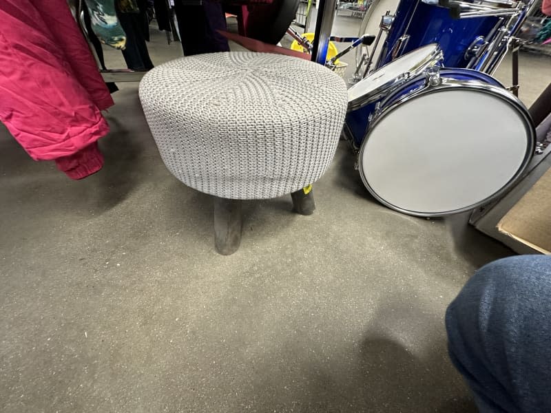 Stool in thrift store.