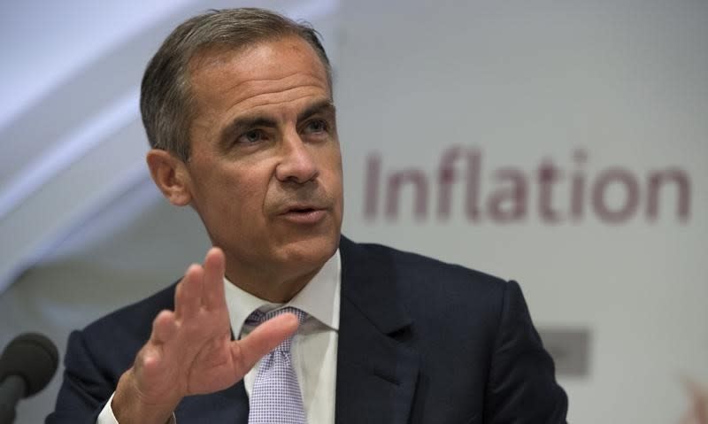 Bank of England Governor Mark Carney speaks during an inflation report news conference at the Bank of England in London, Britain August 6, 2015. REUTERS/Anthony Devlin/pool