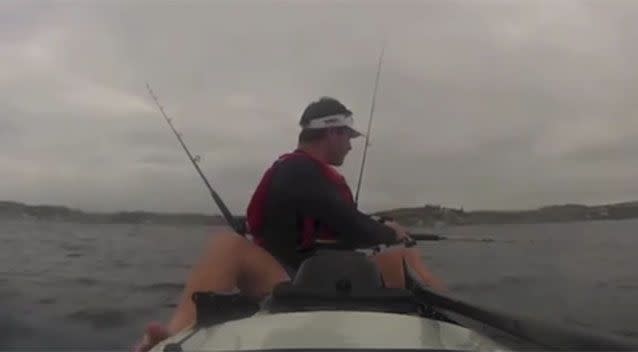 De Lange can be seen calming fishing at the beginning of the clip. Source: YouTube.