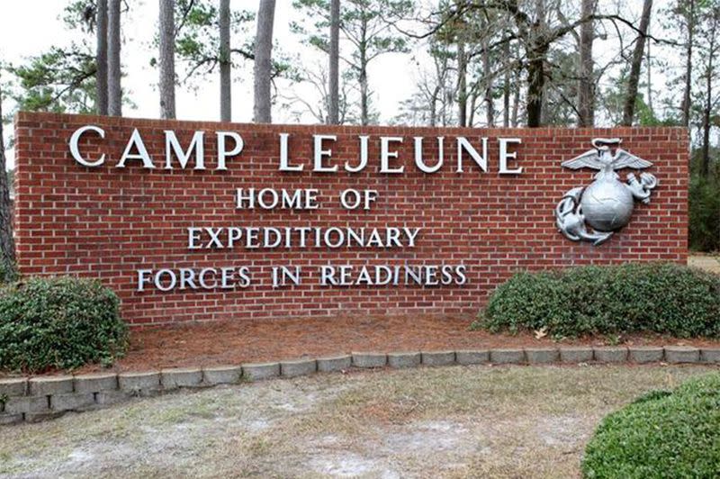 Entrance to U.S. Marine Corps Base Camp Lejeune
