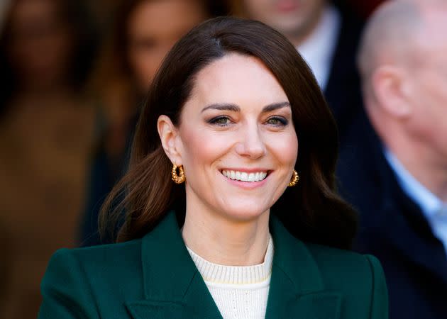 Catherine, Princess of Wales, visits Kirkgate Market on January 31, 2023 in Leeds, England. 