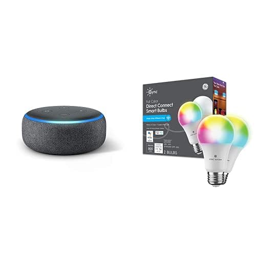 Echo Dot & 2 GE CYNC Smart Bulbs